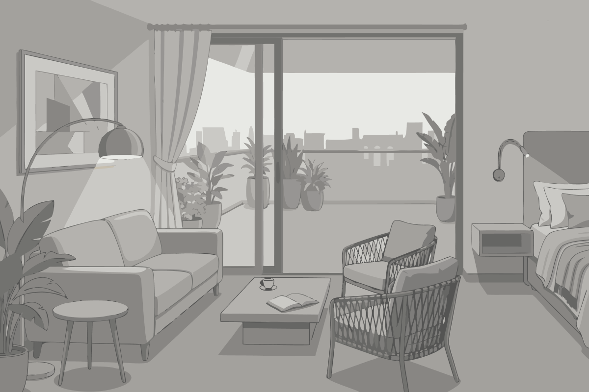 Apartamento con terraza